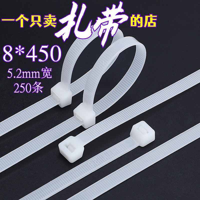 Plastic bundled with self-lock nylon tie 8*450mm fixed Kakung strap with fixed seal rope 6