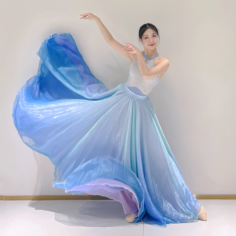 Dreamy Xiangjiang Evening Breeze Dance Skirt Classical Dance Flared Skirt Dream Chaser Spring Festival Dreamland Modern Dance Original Skirt