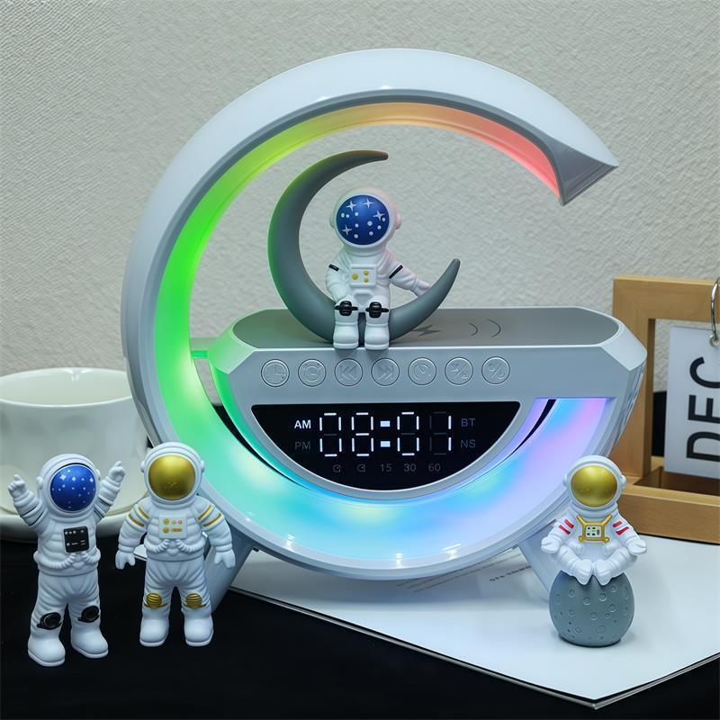 Wireless Charging Bluetooth Speaker Volume Alarm Clock Atmosphere Multi-Function Desk Lamp Night Light Birthday Gift Boy Speaker