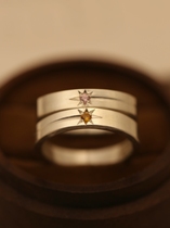 Tshow original 999 silver ring Meteor The meteor passed by and we put our hands together to make a wish