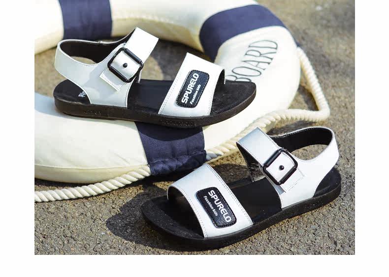 Sandales enfants en cuir de vache fendu orteil pour été - Ref 1053462 Image 23