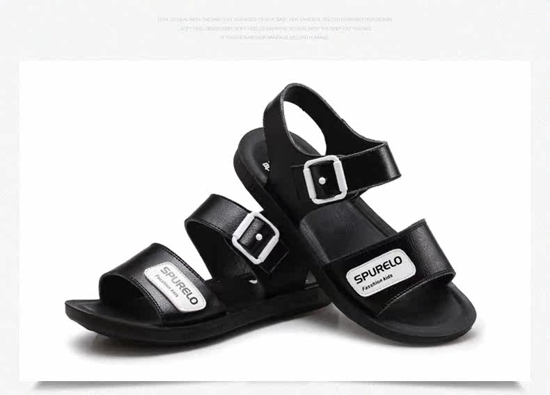 Sandales enfants en cuir de vache fendu orteil pour été - Ref 1053462 Image 28