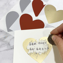 DIY handmade creative Birthday gift scratch card coating love message Sticker Tanabata Valentines Day Confession card