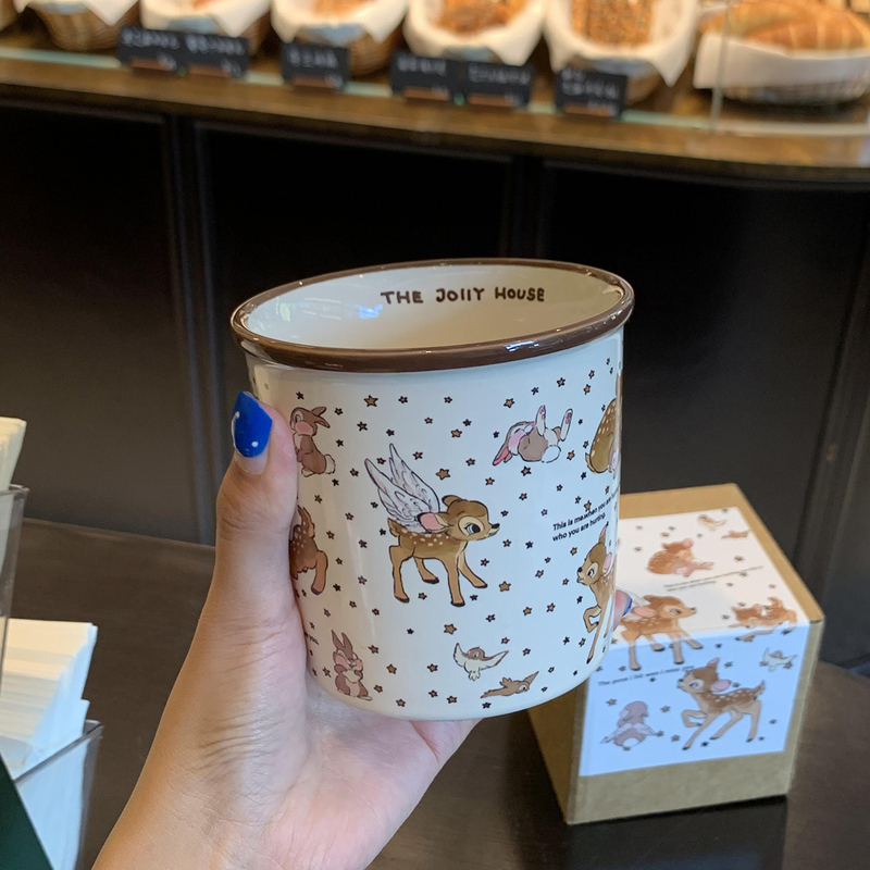 Milk Cup Transformed into a Cow and Horse Cup.. Cute Deer Cup, High-Value Office Drinking Cup, Ceramic Cup, Coffee Cup