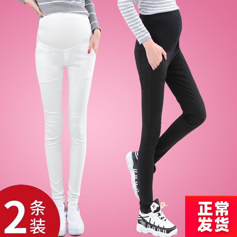 Pregnant women pants in spring and autumn wear tide mom spring and summer thin pants pencil pants fashion pregnant women's spring and autumn pants