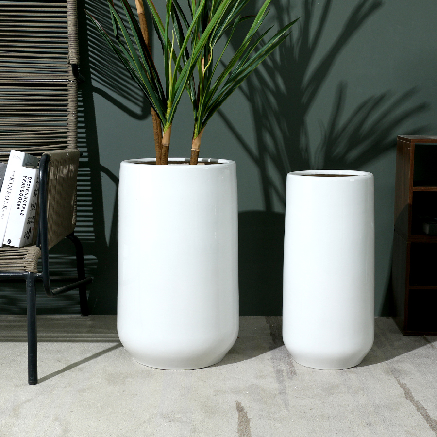 High - depth ceramic pot King Money Tree 2022 new white household living room vase shopping mall with high models