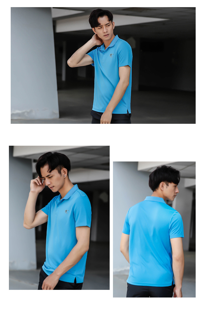 Áo thun nam tay ngắn Jordan 2018 hè mới nửa áo tay lửng nhanh khô thể thao áo sơ mi polo thể thao áo polo nữ form rộng