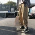 Đàn ông và phụ nữ có cùng một đoạn ~ BF Hong Kong gió mùa thu mới châu Âu và Mỹ công cụ lỏng lẻo quần harem nữ quần rộng chân giản dị quần suông ống rộng nữ Quần Harem