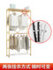 Clothing store display rack double-layer iron clothing rack floor-standing men's and women's clothing shelves fashion store clothes rack