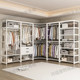 Open cloakroom wardrobe walk-in coat rack home bedroom storage rack double-layer floor-standing clothes rack combination