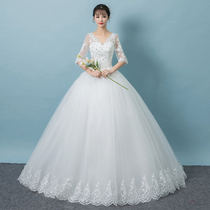 2021 new summer simple wedding dress dress bride slim slim female wedding dress pregnant women custom