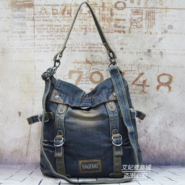 Yagnau New Men and Women Cowboys Backpack Casual Renaissance with Buffalo Single Shoulder Bag Han Current