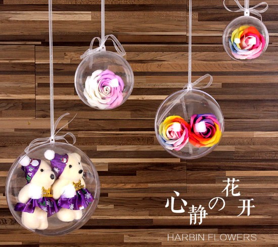 Creative pastoral style ornaments plastic crystal ball kindergarten aerial ornaments mall activities diy decoration arrangement
