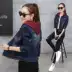 Áo khoác denim ngắn nữ 2018 xuân hè mới buông lơi áo khoác denim mỏng thời trang áo khoác trùm đầu hoang dã vest nữ công sở Áo khoác ngắn