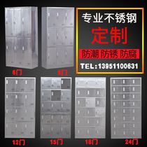 Stainless steel locker bathroom staff Cabinet factory locker with lock canteen cupboard 304 workshop shoe cabinet customization