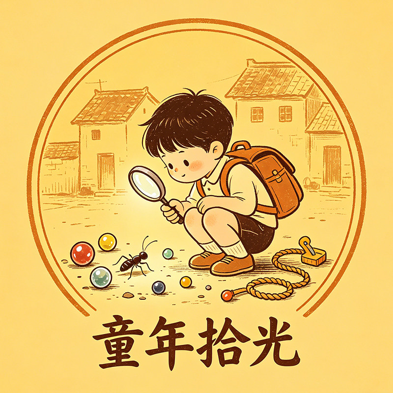 童年拾光玩具品牌店的LOGO