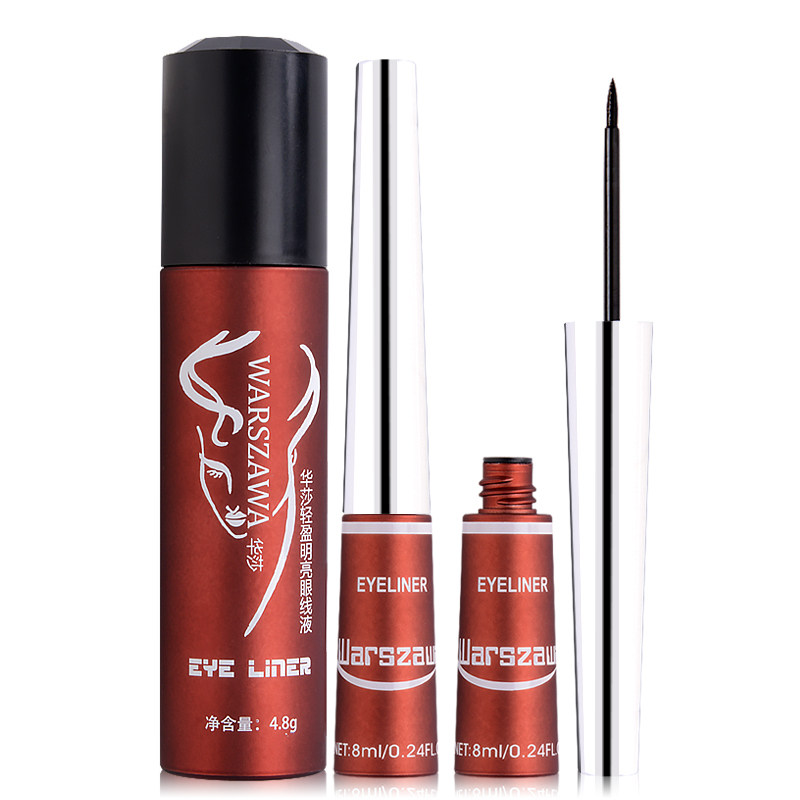 Warsaw Huasha light and bright liquid eyeliner soft head hard head quick-drying durable waterproof non-smudged