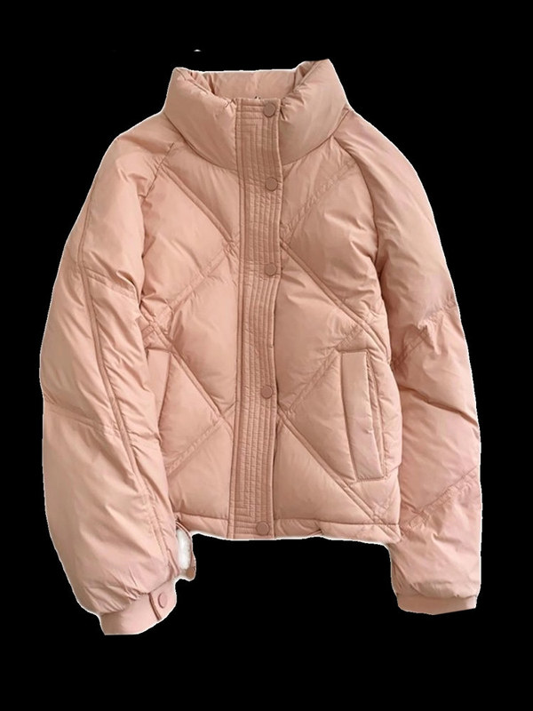 New Autumn and Winter Unique Cotton Jackets, Trendy This Year, Chic Short Cotton Coats for Petite Women, High-End Pink Cotton Outerwear New Autumn and Winter Unique Cotton Jackets, Trendy This Year, Chic Short Cotton Coats for Petite Women, High-End Pink Cotton Outerwear