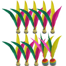 10-pack of badminton adult cricket badminton racket with three hair balls Shuttlecock with three hair rackets