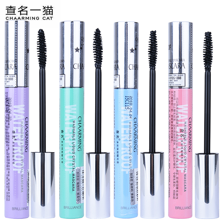 Check the name of a cat mascara long thick curly natural extension dense colorful special up mascara Waterproof non-smudging