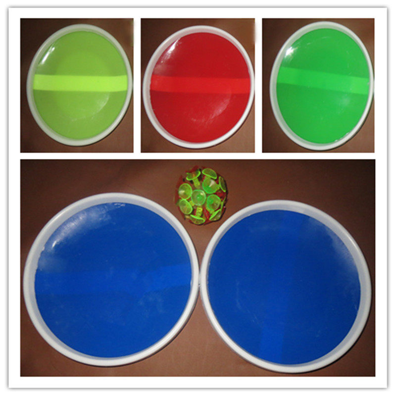 Parent-child toys Children's sports toys Plastic sticky ball multi-color suction cup ball sticky cricket one ball two shots