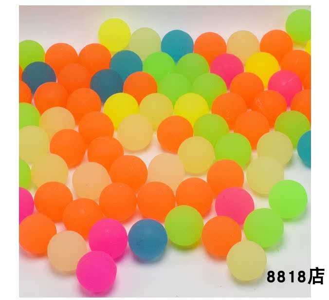 45mm Luminous matte solid jumping ball Rubber floating jumping ball Children's toy ball Outdoor parent-child toy ball