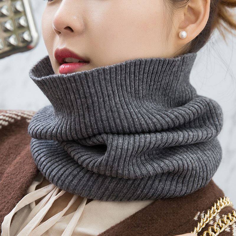Neck cashmere neck cover winter fake collar around neck lady neck neck fashion wool wire warm knitting scarf