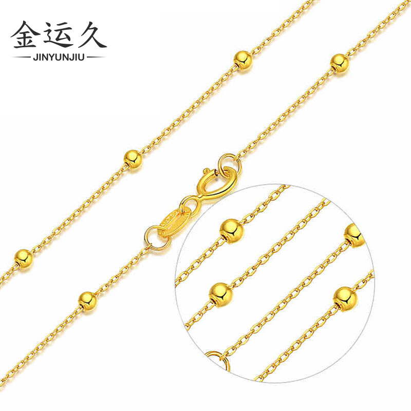 18K gold star beaded necklace 18K gold necklace female choker au750 wild fashion gold necklace