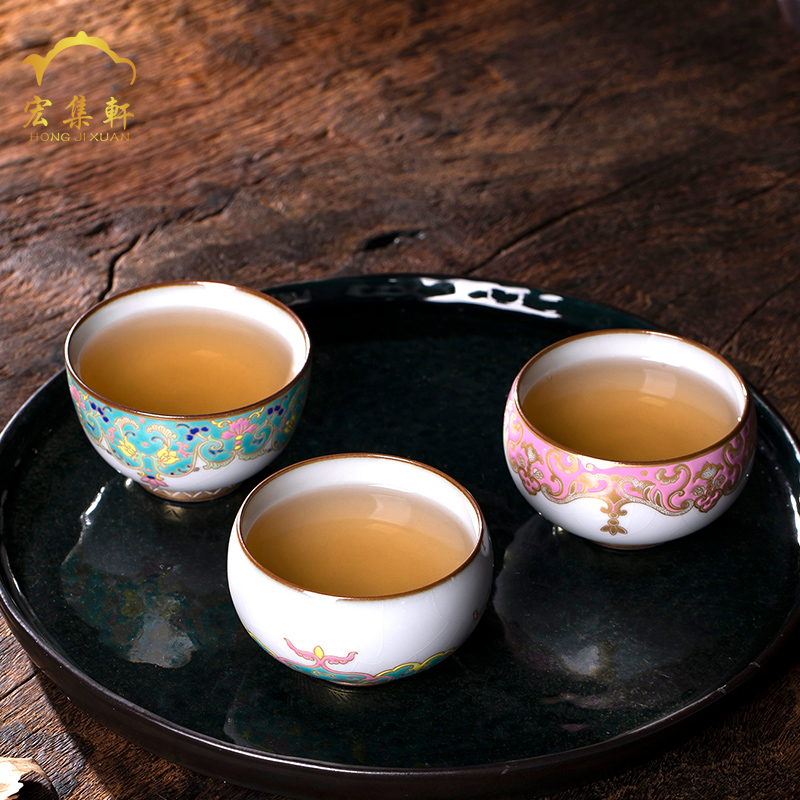 Your up master cup single CPU ceramics jingdezhen porcelain cups kongfu tea colored enamel cup sample tea cup meditation