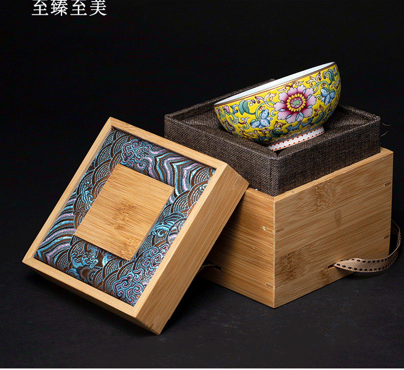 Jingdezhen kung fu tea master cup single cup small teacups hand - made personal colored enamel cup cup sample tea cup tea cups