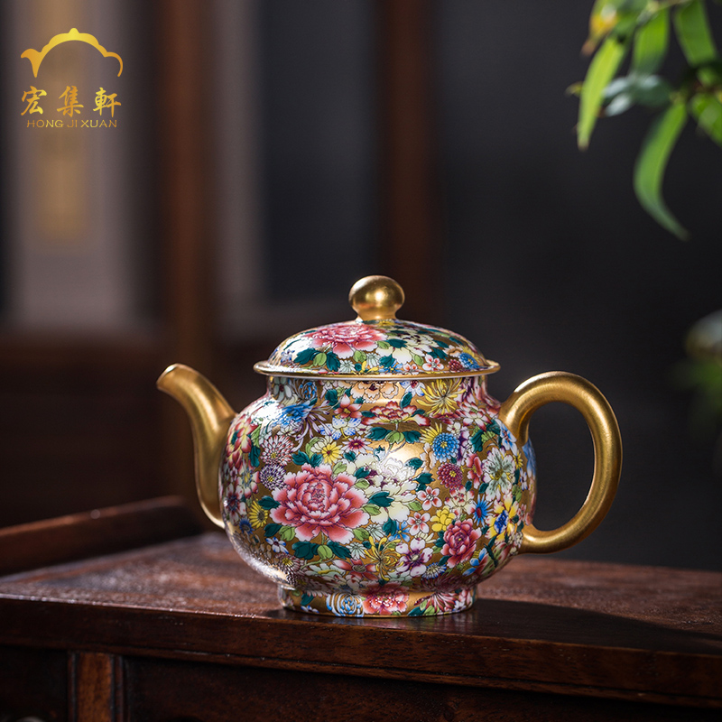 Jingdezhen ceramic teapot manual see colour enamel teapot kung fu tea tea pot home a single pot
