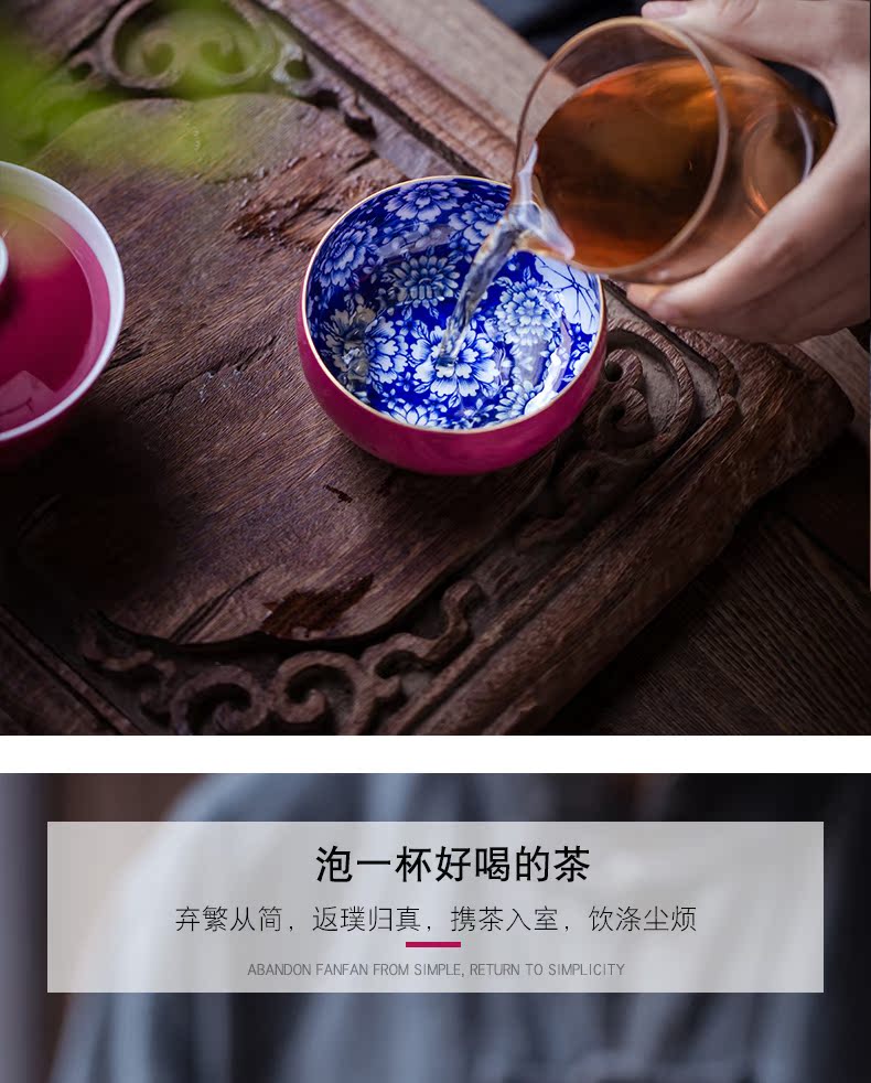 Famille rose porcelain of jingdezhen ceramic cups more personal getting large hand - made the master sample tea cup cup single fullness