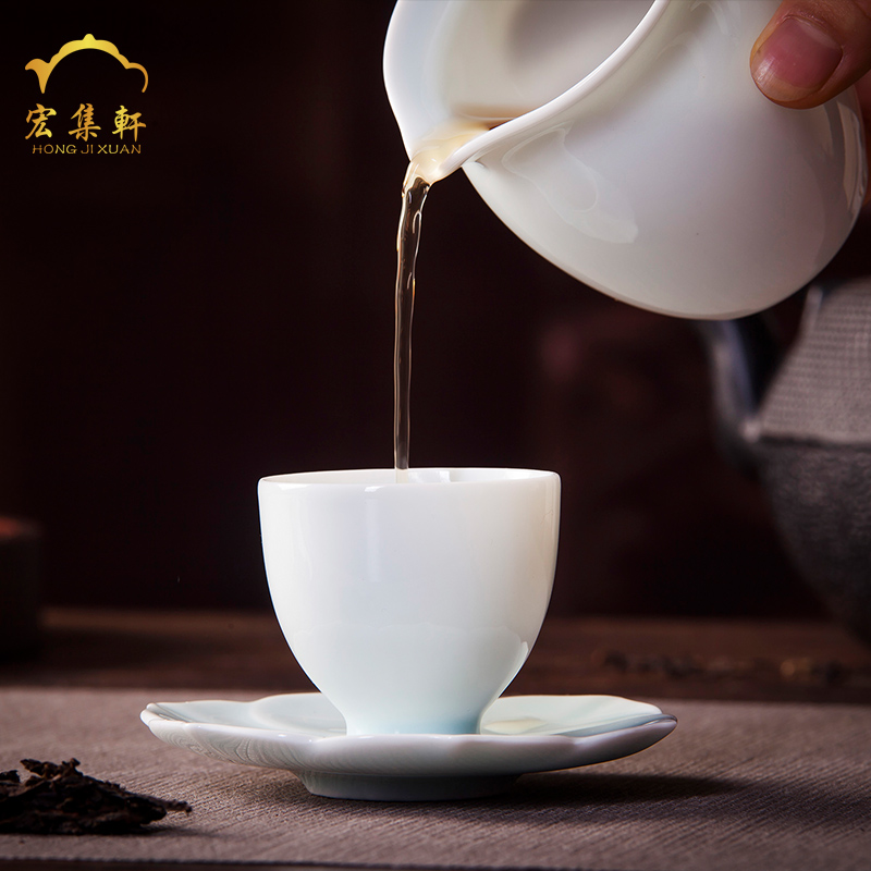 Jingdezhen ceramic cups tea kungfu masters cup noggin single BeiYing celadon jade porcelain teacup tea cup