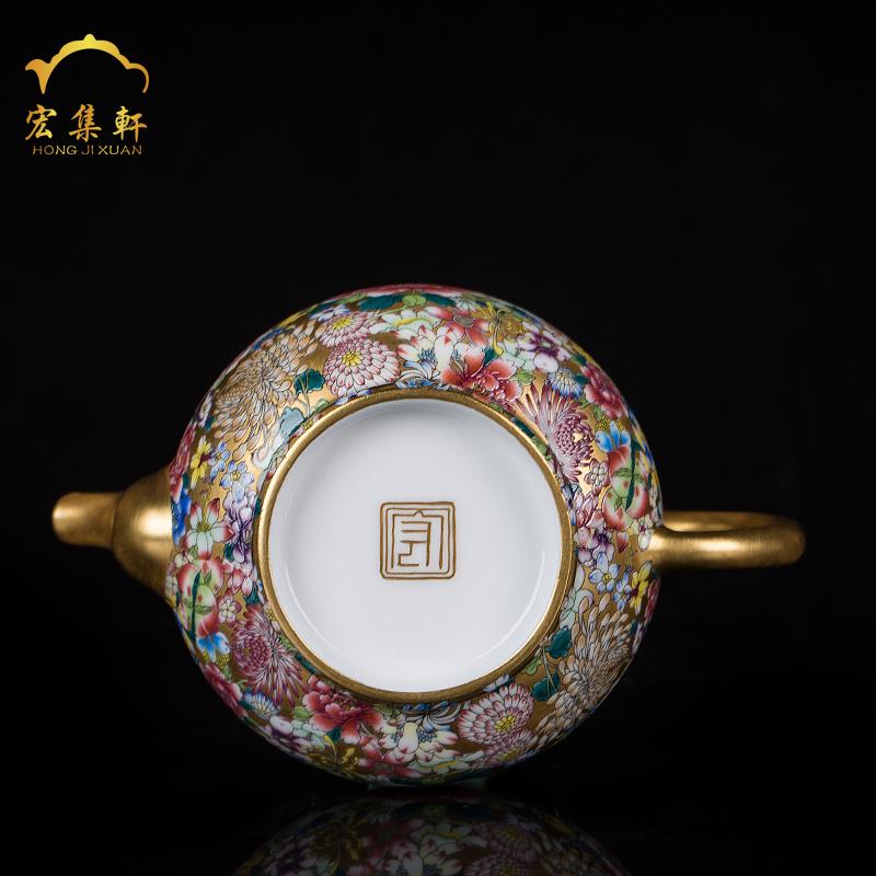 Jingdezhen ceramic teapot manual see colour enamel teapot kung fu tea tea pot home a single pot