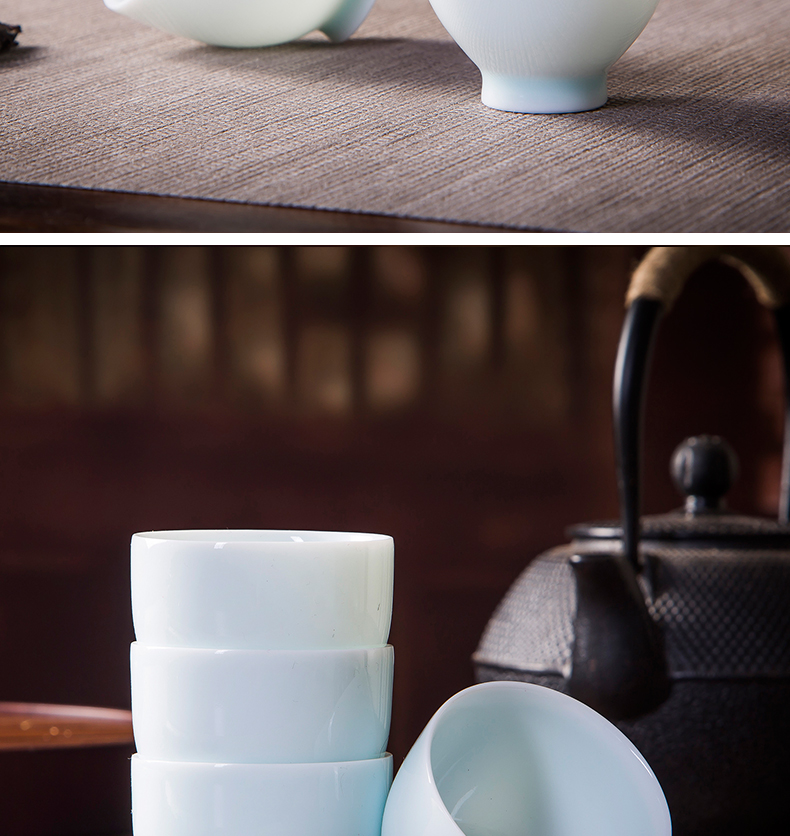 Jingdezhen ceramic cups tea kungfu masters cup noggin single BeiYing celadon jade porcelain teacup tea cup
