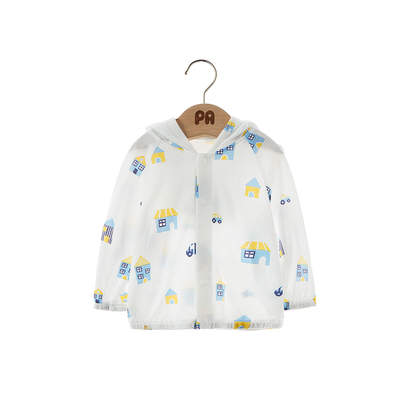 佩爱婴儿防晒衣夏季开衫薄款透气空调服上衣宝宝竹纤维皮肤衣外套