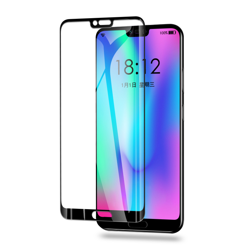 荣耀9X钢化膜全屏华为v20荣耀20全屏覆盖9/9i覆盖9X黑边玻璃8x/7x超清全包边v10手机膜10无白边play刚化贴膜