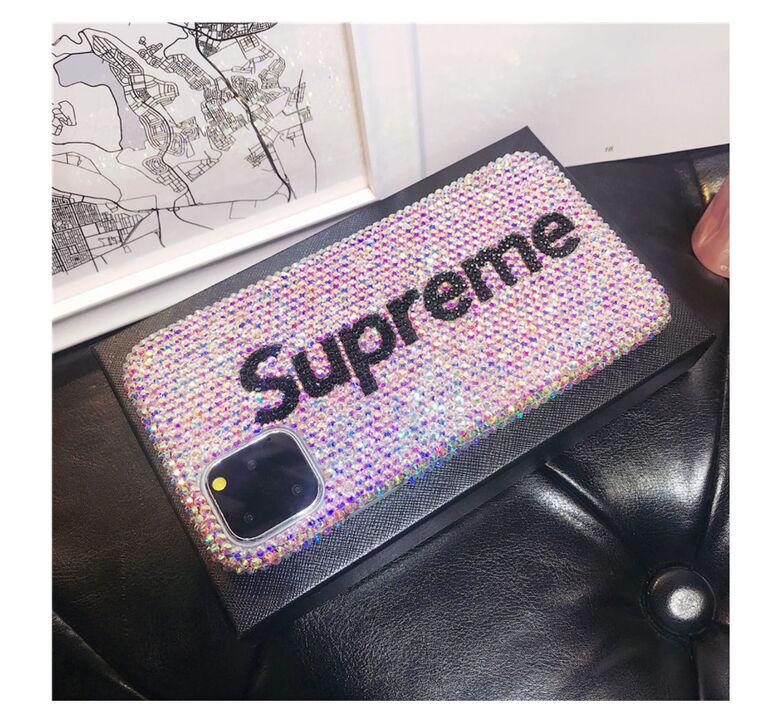 Supreme Luxury Girls Shiny Rhinestone Diamond Bling 14, 13, 12 iPhone Case