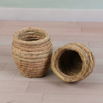 Bird cohorts choreography 8 Gothic pearl Xuanfeng tiger leather parrot hanging nest birds nest Little Bird Grass Nest Breeding warm supplies Bird furniture