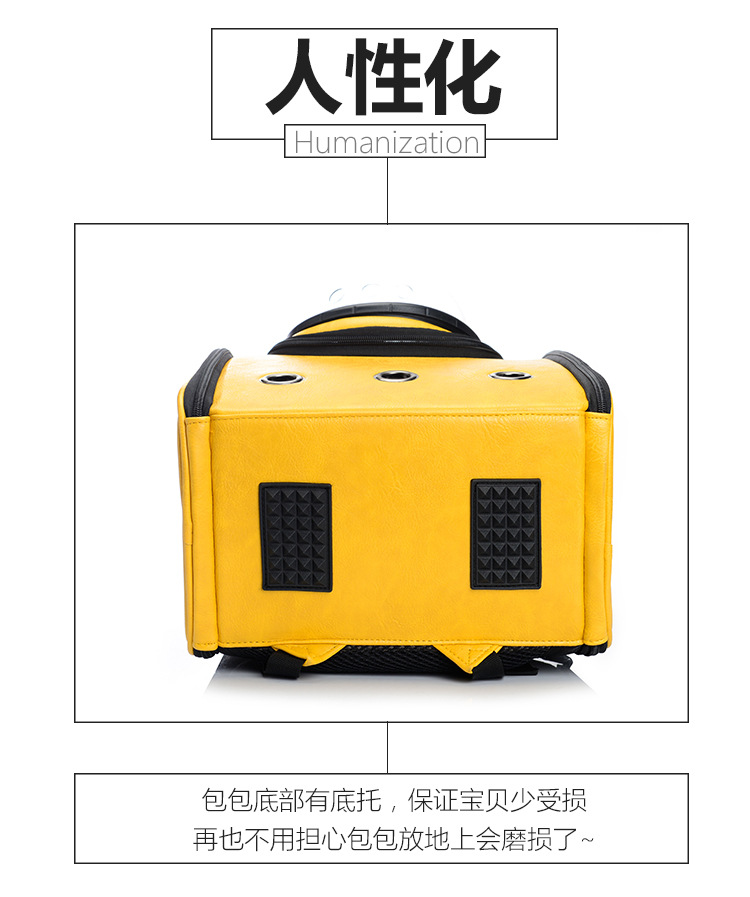 Không gian da mới viên nang thoáng khí thú cưng ba lô vận chuyển không khí Teddy dog ​​túi mèo vai túi không gian - Cat / Dog hàng ngày Neccessities đồ uống nước cho chó