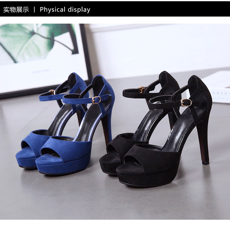 Giày sandal đế xuồng nữ xuân hè 2018 mới gợi cảm đẹp với hở ngón chống thấm nước khóa từ khóa nhỏ cao gót tươi mới dép quai hậu nữ đi học