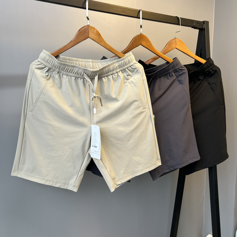 High-Elasticity Outdoor Sports Men's Ice Silk Breathable Quick-Dry Shorts, Same Style as Niao Jia, Straight-Leg 5-Point Shorts