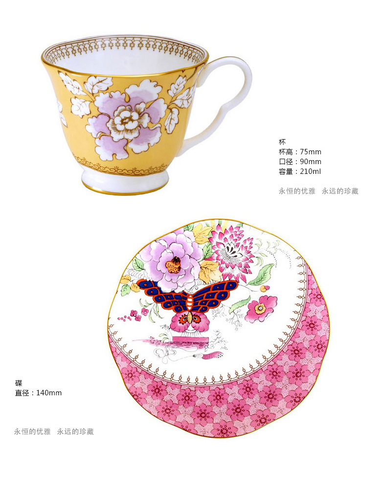 Wedgwood waterford Wedgwood flowers dance sphenoid ipads porcelain coffee cup dish 2 suit ipads China tea set gift boxes