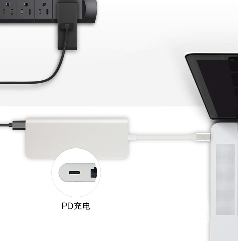 USB-C chuyển đổi Microsoft Surface Tới docking bộ chuyển đổi Book2 mở rộng Microsoft Tablet trạm laptop docking kết nối với một máy chiếu VGA đọc HDMI truyền hình cáp thẻ USB - USB Aaccessories quạt màn 5 cánh