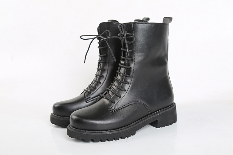New Leather Boots, Dance Shoes, Training Performance Boots, Martin Boots, Camouflage Rubber Shoes for Male and Female Students, Training Shoes, Liberation Shoes