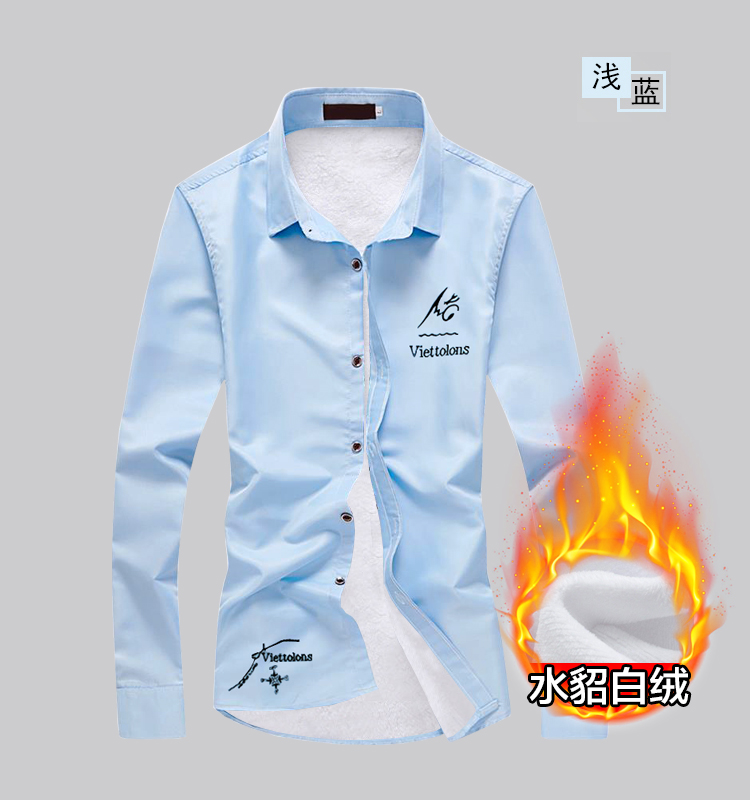 Mùa thu đông nam cộng với áo nhung dài tay dày quần dài denim phù hợp với xu hướng quần áo áo ấm áo kiểu công sở đẹp