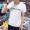 Mùa hè Hàn Quốc in nam ngắn tay T-shirt cổ tròn nửa tay t-shirt trắng t 桖 Slim quần áo xu hướng áo phông nam tay ngắn