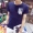 Mùa hè Hàn Quốc in nam ngắn tay T-shirt cổ tròn nửa tay t-shirt trắng t 桖 Slim quần áo xu hướng áo phông nam tay ngắn