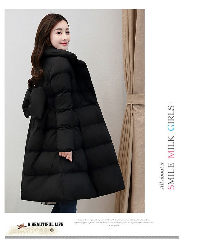 Áo khoác cotton nữ dày thắt lưng pettiskirt xuống bông pad Phiên bản Hàn Quốc 2017 áo khoác cotton mùa đông mới áo phao nữ dáng dài 2020