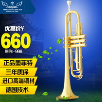 Murphy small number instrument drop B tone lacquered gold silver plated brass instrument small beginner professional play